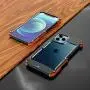 Kowauri Case for iPhone 12 Mini,Drop Protection Aluminum Metal Wood Bumper Frame Cover Shockproof Dropproof Protective Case for iPhone 12 Mini 5.4'' 2020 (5.4 inch)