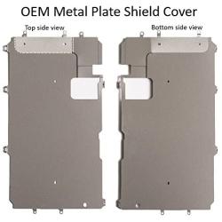 OEM Main Metal Back Shield Plate Cover Part + Metal Cover for Home Button Flex + Metal Cover for Ear Speaker + Screw Set for iPhone 7 Plus 5.5'' Model A1661, A1784, A1785 (All Carriers)