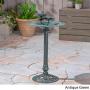 Christopher Knight Home 305362 Andy Outdoor Aluminum and Iron Bird Bath, Antique Green