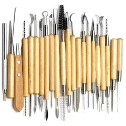 Wartoon 38Pack Sculpting Tools with Reusable Pouch for Polymer Clay Pottery Ceramic Art Craft