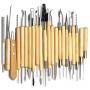 Wartoon 38Pack Sculpting Tools with Reusable Pouch for Polymer Clay Pottery Ceramic Art Craft
