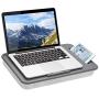 LapGear Sidekick Lap Desk with Device Ledge and Phone Holder - Gray - Fits Up to 15.6 Inch Laptops - Style No. 44215
