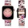LINXUXIE Compatible with Apple Watch Bands 38mm/40mm,Resin Band Replacement Strap for Women Man with Stainless Steel Buckle for iWatch Series 6/5/4/3/2/1 Wristband (Flower Sea, 38/40mm)