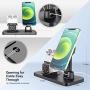 Imguardz Charging Stand Compatible with Magsafe Charger Apple Watch AirPods/Pro iPhone 12/Pro/Max/Mini, Upgraded Charging Station Holder Desk Dock Base Mount for Multiple Devices (Black)