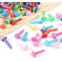 Jucoan 1000 PCS Mini Brads, 8 x 12mm Multi Colors Round Brass Metal Brads Paper Fasteners for Scrapbooking Crafts, DIY Projects