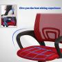 Office Chair Ergonomic Cheap Desk Chair Mesh Computer Chair Back Support Modern Executive Adjustable Rolling Swivel Chair for Home&Office, Red