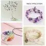 PH PandaHall 1 Box Chip Gemstone Beads Crushed Pieces Stone Irregular Shaped Beads with Tibetan Style Alloy Spacer Beads for Earring Bracelet Necklace Tree of Life Making Mixed Colors