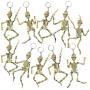 ArtCreativity Skeleton Keychains with Moveable Parts, Set of 24, Cool Halloween Party Favors for Kids, Non-Candy Trick or Treat Supplies, Fun Goodie Bag Fillers and Gifts for Pirate-Themed Parties