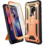YOUMAKER Designed for Galaxy S9 Plus Case, Heavy Duty Protection Kickstand with Built-in Screen Protector Shockproof Case Cover for Samsung Galaxy S9 Plus 6.2 inch - Orange/Black