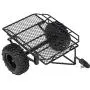 VGEBY RC Trailer, RC Car Metal Simulation Trailer Trailing Car Fit for 1/10 TRX4 D90 SCX10 CC01 Crawler Car DIY Parts (Black)