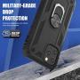 SALITOG Compatible with iPhone 12 Pro Max Case, Military-Grade Shockproof Drop Protection Cover with Metal Rotating Kickstand for 6.7inch - Black