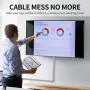 Cord Cover, Delamu 157in Cable Concealer Cable Cover Channel, PVC Cord Hider on Wall, Paintable Cable Raceway, Cuttable Wire Covers for Cords, Cable Hider to Hide Wall Mounted TV, CC01-Grey
