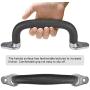 SELEWARE Set of 2 Play House Safety Handles,Playground Handles for Kids Swing Set, Playset, Climbing Frame, Metal Grab Handle Bars 9.64'' Hand Grips ,Black (Black)