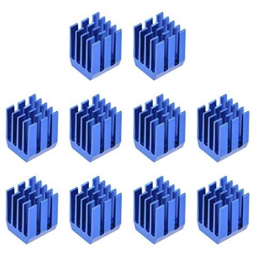 uxcell Electronic Radiators Heatsink for Stepper Motor,3D Printer 9x9x12mm Blue 10pcs