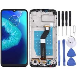 LIYONG Replacement Spare Parts LCD Screen and Digitizer Full Assembly with Frame for Motorola Moto G8 Power Lite Repair Parts (Color : Black)