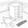 TOPSKY 5 Drawer Mobile Cabinet Fully Assembled Except Casters Built-in Handle (Black) TOPSKY 5 Drawer Mobile Cabinet Fully Assembled Except Casters Built-in Handle (Black)