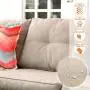 PHI VILLA Outdoor Sectional Rattan Sofa - Wicker Patio Furniture Set (Beige) PHI VILLA Outdoor Sectional Rattan Sofa - Wicker Patio Furniture Set (Beige)