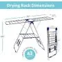 Bartnelli Laundry Drying Rack for Clothes - Heavy Duty Stainless-Steel Adjustable Gullwing Drying Rack Stand - Foldable and Space Saving, Indoor-Outdoor, Lightweight, with Hooks to Dry Shoes Bartnelli Laundry Drying Rack for Clothes - Heavy Duty Stainless-Steel Adjustable Gullwing Drying Rack Stand - Foldable and Space Saving, Indoor-Outdoor, Lightweight, with Hooks to Dry Shoes