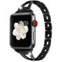 for Apple Watch 42mm 44mm Accessories Bands, Huishang Stainless Steel Band iWatch Wrist Straps with Crystal Rhinestone Diamond for Apple Watch Series 4 3 2 1 Edition Version (Metal Black 42 44mm)