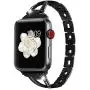 for Apple Watch 42mm 44mm Accessories Bands, Huishang Stainless Steel Band iWatch Wrist Straps with Crystal Rhinestone Diamond for Apple Watch Series 4 3 2 1 Edition Version (Metal Black 42 44mm)