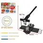 ChiButtons Button Maker Kit 25mm (1'') Badge Press Machine-B400 + 25mm Round Die Moulds + 500 Set Button Components + Adjustable Circle Cutter (Black-New) ChiButtons Button Maker Kit 25mm (1'') Badge Press Machine-B400 + 25mm Round Die Moulds + 500 Set Button Components + Adjustable Circle Cutter (Black-New)
