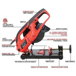 Toolman Chop Saw Tool Multi-purpose For Heavy Duty works with DeWalt Makita Ryobi SKIL Bosch Accessories (Chop Saw 6.5 Amp 6'')