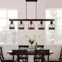 Unitary Brand Antique Black Metal Long Kitchen Island Light with 5 E26 Bulb Sockets 200W Painted Finish Unitary Brand Antique Black Metal Long Kitchen Island Light with 5 E26 Bulb Sockets 200W Painted Finish