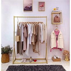 Heavy Duty Clothes Racks for Hanging Clothes Freestanding Clothing Rack Retail Display Metal Garment Hanger Rack for Storage Gold 59''