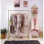 Heavy Duty Clothes Racks for Hanging Clothes Freestanding Clothing Rack Retail Display Metal Garment Hanger Rack for Storage Gold 59'' Heavy Duty Clothes Racks for Hanging Clothes Freestanding Clothing Rack Retail Display Metal Garment Hanger Rack for Storage Gold 59''