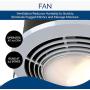 Broan-NuTone 9093WH Exhaust Fan, Heater, and Light Combo, Bathroom Ceiling Heater, 1500-Watts, 70 CFM, White