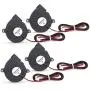 TOTOT 4PCS Cooling Blower Fan 5015 12V 0.18A 6000Rpm DC Industrial Cooling Turbo Fan 50x50x15mm 3D Printer Parts Mini Black Plastic Fans TOTOT 4PCS Cooling Blower Fan 5015 12V 0.18A 6000Rpm DC Industrial Cooling Turbo Fan 50x50x15mm 3D Printer Parts Mini Black Plastic Fans