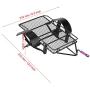 Zouminy 1/10 Scale Crawler Axles, Metal Trailer w/ 90mm Tires for Axial SCX10 D90 Traxxas HSP 1/10 RC Crawler Car