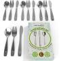 12 Piece Stainless Steel Kids Silverware Set - Child and Toddler Safe Flatware - Kids Utensil Set - Metal Kids Cutlery Set Includes 4 Small Kids Spoons, 4 Forks & 4 Knives