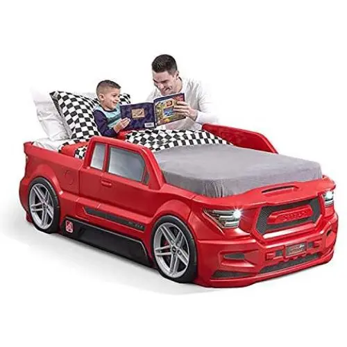 Step2 Turbocharged Twin Truck Kids Bed, Red Step2 Turbocharged Twin Truck Kids Bed, Red