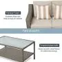 SOLAURA Outdoor Patio Furniture Set 4-Piece Conversation Set All Weather Wicker Furniture Sofa Set with Sophisticated Glass Coffee Table-Gray SOLAURA Outdoor Patio Furniture Set 4-Piece Conversation Set All Weather Wicker Furniture Sofa Set with Sophisticated Glass Coffee Table-Gray