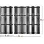 Hongso 18 1/4 x 24 3/4 Inch Porcelain Cast Iron Cooking Grill Grates for Charbroil 463241314, 463241313, 463247109, 466241313, 466241314, 466242014, 466242314, Tru-Infrared 3 Burner Grills, PCB007