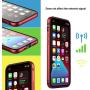 Slim Thin Phone Case Compatible with iPhone 12 Pro Max, Metal Bumper Cover with Soft TPU Inner [No Signal Interference][Support Wireless Charging] Compatible for iPhone 12 Pro Max, Red