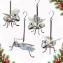GIFTME 5 Garden Outdoor Decoration Metal Yard Art Perfect The Tree, Porch,Patio or Garden Hanging Sculptures-Set of 4,Silver