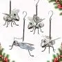 GIFTME 5 Garden Outdoor Decoration Metal Yard Art Perfect The Tree, Porch,Patio or Garden Hanging Sculptures-Set of 4,Silver GIFTME 5 Garden Outdoor Decoration Metal Yard Art Perfect The Tree, Porch,Patio or Garden Hanging Sculptures-Set of 4,Silver