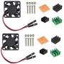 Easycargo Raspberry Pi Heatsink Fan Kit for Cooling Cooler Raspberry Pi 4 B, 3, Pi 2, Pi Model B+ (Green 2 Set)