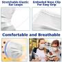 Disposable Face Masks, ESOLOM 3-Ply Anti Dust Breathable Earloop Mouth Face Mask, Comfortable Reusable Non-Woven Filter Face Mask for Home and Office 50 PCS-White