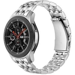 Kartice No Gaps Band Compatible with Samsung Galaxy Watch 46mm Bands Gear S3 Frontier No Gaps Band, 22mm Solid Stainless Steel No Gaps Watch Bands for Galaxy Watch 46mm Gear S3 Classic Bands