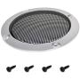Fielect 3inches Speaker Grill Mesh Decorative Circle Subwoofer Guard Protector Cover Audio Accessories Grey Metal Trim 1Pcs