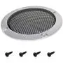 Fielect 3inches Speaker Grill Mesh Decorative Circle Subwoofer Guard Protector Cover Audio Accessories Grey Metal Trim 1Pcs