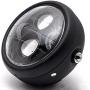 DLLL LED Universal Metal Black 6.5'' Headlight Projector HeadLamp Hi/Lo Beam for Honda,Yamaha,Suzuki,Custom Bike,Cruiser,Choppers Kawasaki Vulcan Classic Custom 900