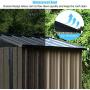 8 x 6 Outdoor Storage Sheds, Metal Utility Storage House for Backyard Patio Furniture Garden Lawn Tool, with Lockable Door
