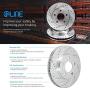 For 2011-2015 Honda CR-Z R1 Concepts eLine Front Rear Drill/Slot Brake Rotors Kit + Ceramic Brake Pads