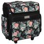 Everything Mary Collapsible Rolling Craft, Flowers - Wheeled Scrapbook Tote for Scrapbooking & Art - Travel Organizer Storage Bin for Paper, Glue, Tape - Roller Cart for Teachers & Medical