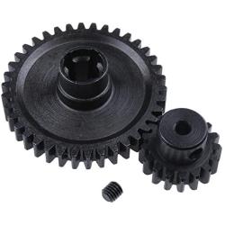 Hobbypark 1 Set Metal Diff Main Gear 38T & Motor Gear 17T for RC 1/18 WLtoys A949 A959 A949 A959 A969 A979 RC Car Buggy Upgrade Parts