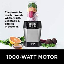 Ninja BL480D Nutri 1000 Watt Auto-IQ Base for Juices, Shakes & Smoothies Personal Blender, 18 and 24 Oz, Black/Silver